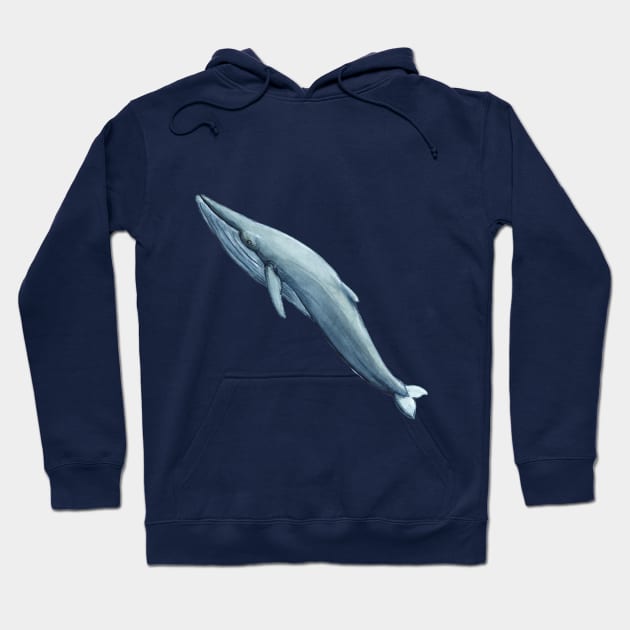 whale - watercolour painting Hoodie by Karolina Studena-art